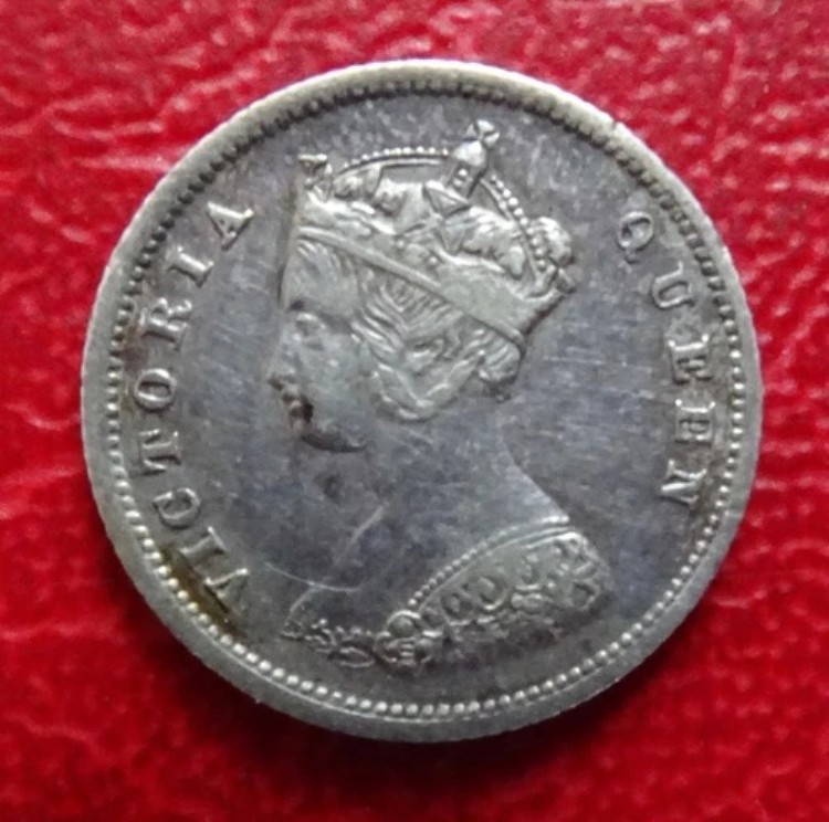 1873年 香港 10セント銀貨「ラウンドトップ3」非常に希少