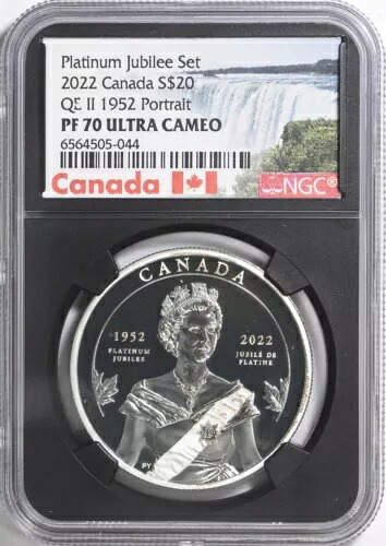 2022年 カナダドル 純銀 エリザベス2世記念プラチナ NGC PF70 UCAM｜WORLD RESOURCE【KING店】