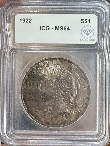 1922年ピースシルバーダラー ICG MS-64 IDC検証済み｜WORLD RESOURCE【KING店】