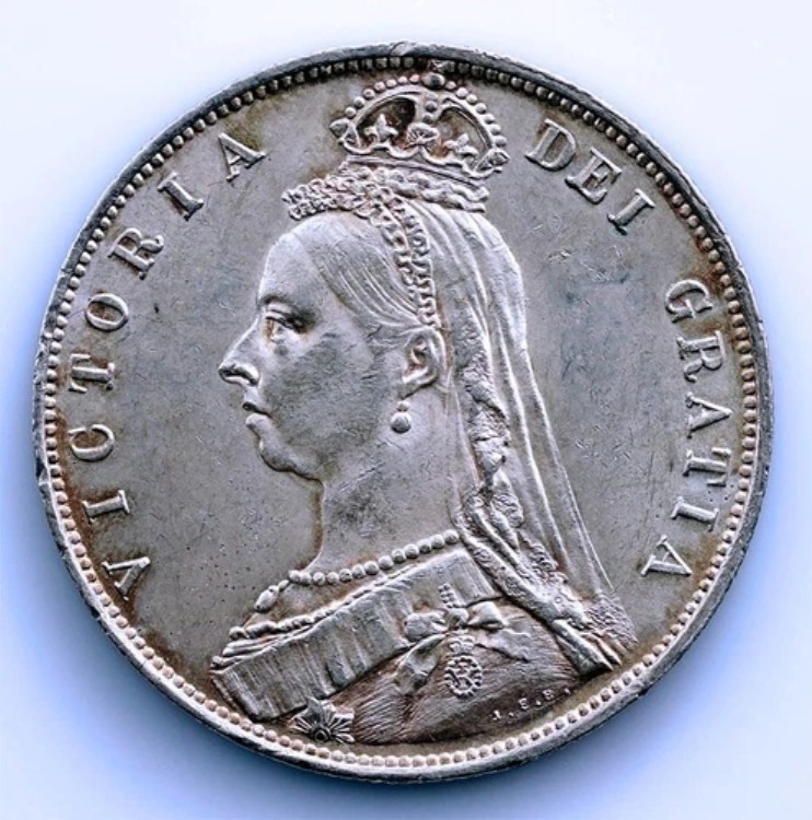 SC-グレートブリテン-ヴィクトリア女王。1/2クラウン。1887年。ロンドン。銀14.06g。｜WORLD RESOURCE【KING店】