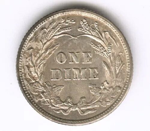 1916年 10セント バーバー シルバー ダイム チョイス AU シャープなディテール、美しい色調、ミントの光沢｜WORLD RESOURCE【KING店】