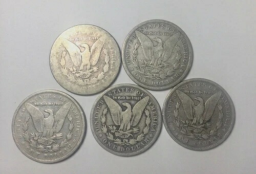 1878 7TF 1880 1890 90O & 1897O モルガンダラー 5 ミックスグレード流通コイン｜WORLD RESOURCE【KING店】