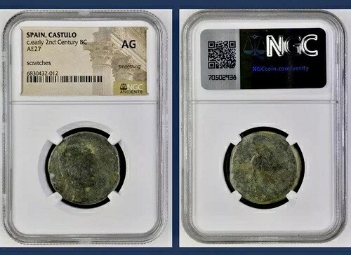 紀元前200年～紀元前151年 古代ケルト・イベリア貨幣 NGC鑑定済み ウォーキング・スフィンクス カストゥロ 希少｜WORLD RESOURCE【KING店】