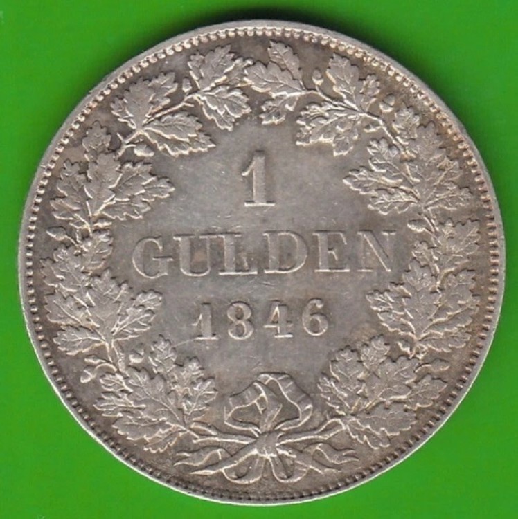 フランクフルト銀貨 1グルデン 1846年 VZ 美しい nswleipzig｜WORLD RESOURCE【KING店】