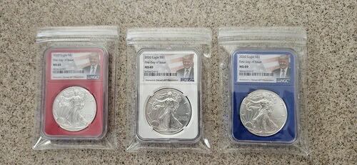 2020年 赤・白・青トランプ銀貨セット NGC 初日発行 MS69｜WORLD RESOURCE【KING店】