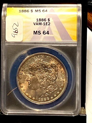 #A9652 モルガン銀貨 ANACS 1886 P MS 64 Vam 1E2｜WORLD RESOURCE【KING店】