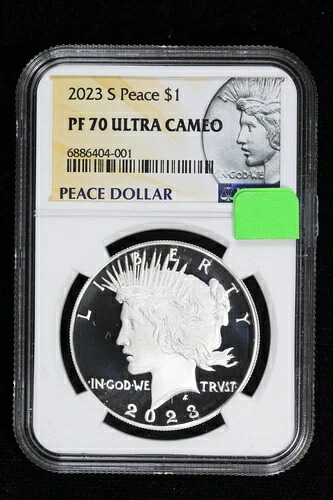 2023-S プルーフ ピースダラー NGC PF70 ウルトラカメオ 4VW9｜WORLD RESOURCE【KING店】