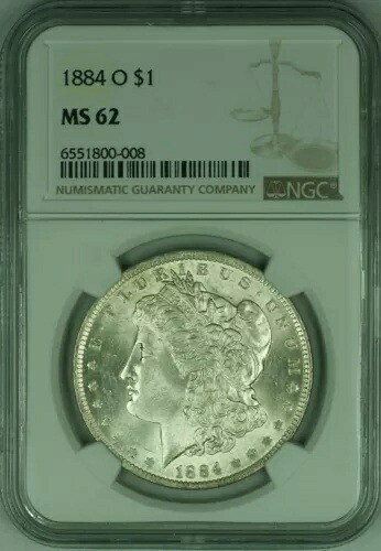 1884-O 1ドルモルガン銀貨 NGC MS-62 ベターコイン (21B)｜WORLD RESOURCE【KING店】