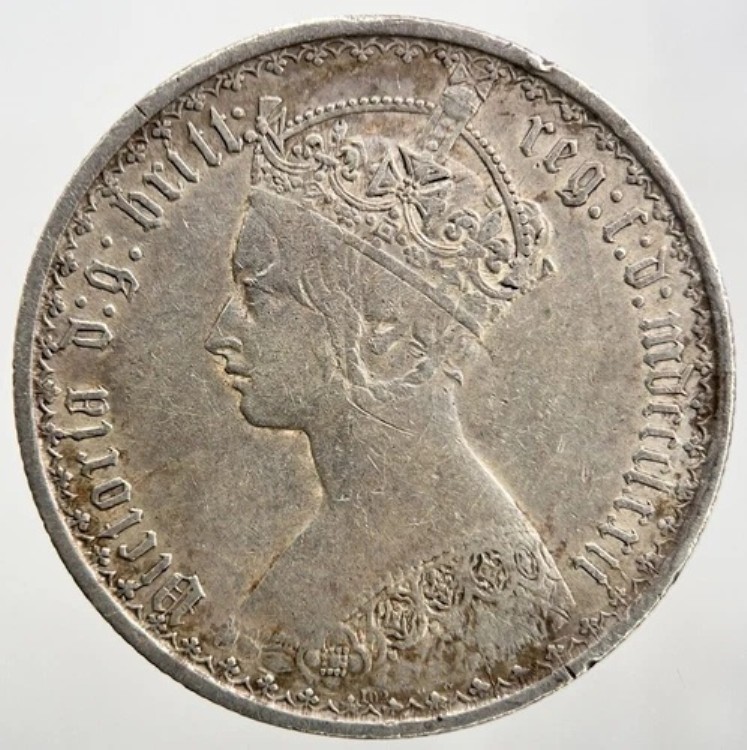 ヴィクトリア・ゴシック・フローリン英国銀貨 | 高級コレクターズグレード | a1102