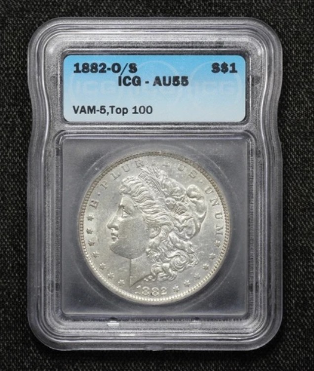 1882-O/S モルガン ダラー VAM-5 ICG AU-55 28HD