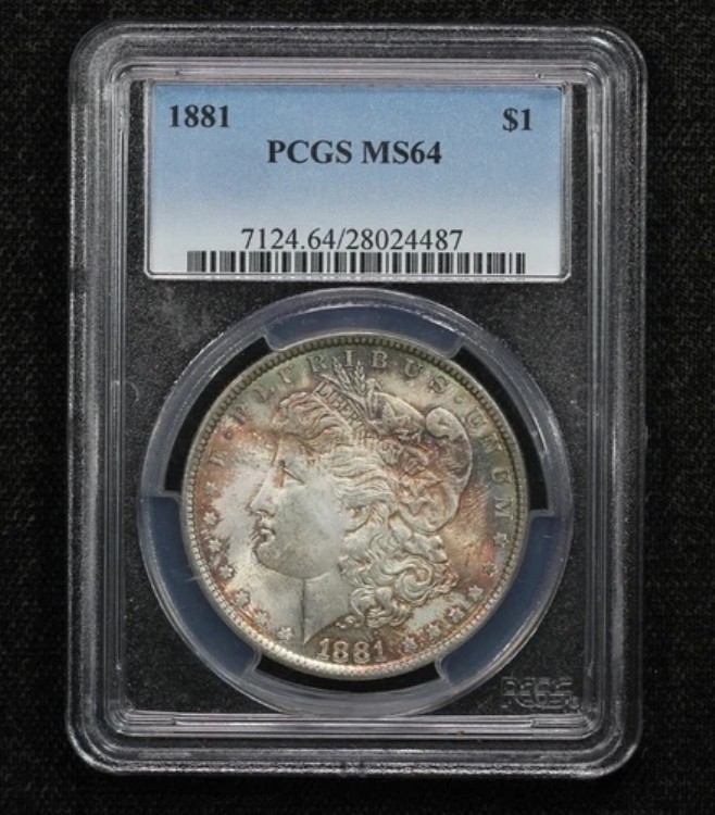 1881年 モルガン・ダラー PCGS MS-64 トーン 2WB0