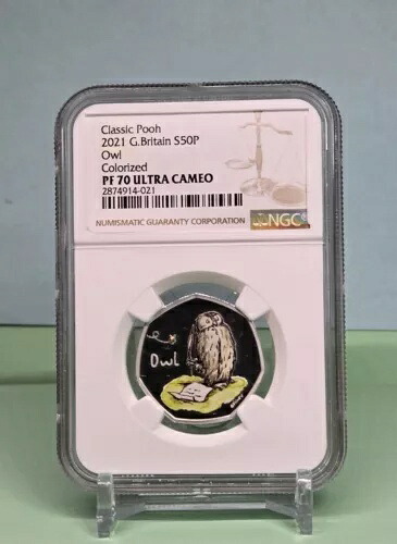2021年 イギリス 50ペンス ディズニー クラシック プーさん - フクロウ - NGC PF70 UC コイン ニウエ｜WORLD RESOURCE【KING店】