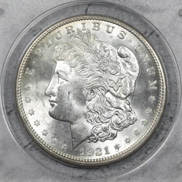 1921年-D モルガン・ダラー PCGS MS63 オールド・ラトラー・ホルダー 美品！ #ENY6 105,875円