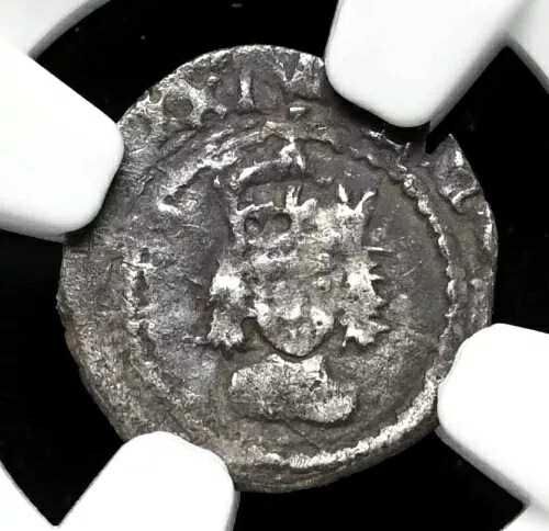 イングランド、ヘンリー8世（1509-1526年）、銀貨ハーフペニー、S-2334、NGC XF詳細