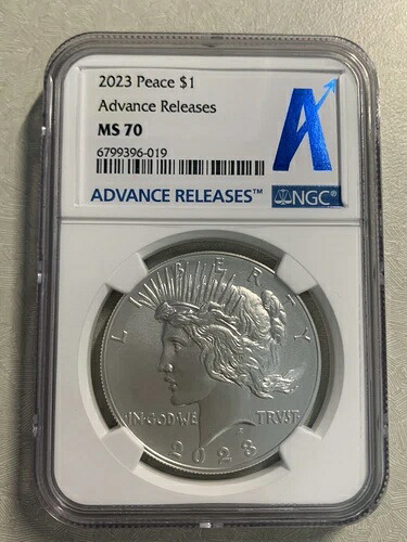 2023年-ピースシルバーダラー-NGC-MS70-先行発売-Aラベル
