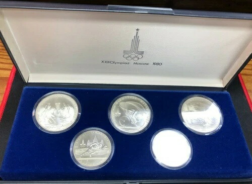 楽天市場】旧ソ連(ロシア) プルーフ銀貨 大型 1980年 10ルーブル 6枚