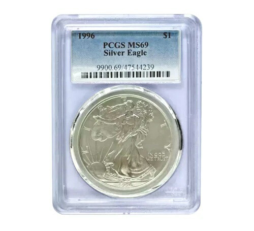 1996年 1ドル アメリカン シルバー イーグル MS69 PCGS