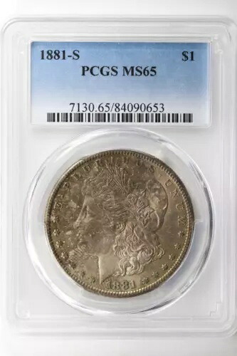 1881-S モルガン銀貨 PCGS MS65 1ドル