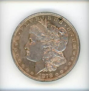 1878年 1ドル モルガン銀貨 7/8 尾羽根 未使用
