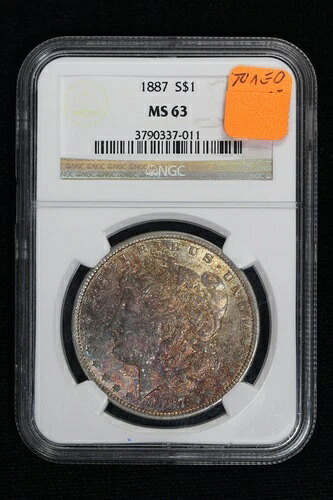 1887年 モルガン・ダラー トーン NGC MS63 3X5B