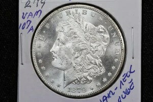 1879-S モルガン・ダラー裏面、1879 VAM-107A ヘアネック・ゴッジ 42NR