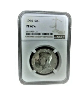 1964年 90% 銀 ケネディ ハーフダラー プルーフ NGC PF67 スター ?470?V3?