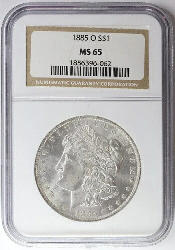 1885-O モルガン銀貨 NGC MS65 1ドル