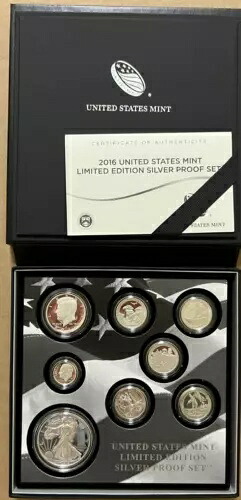 2016年米国造幣局限定版シルバープルーフセットボックス＆COA 105,875円