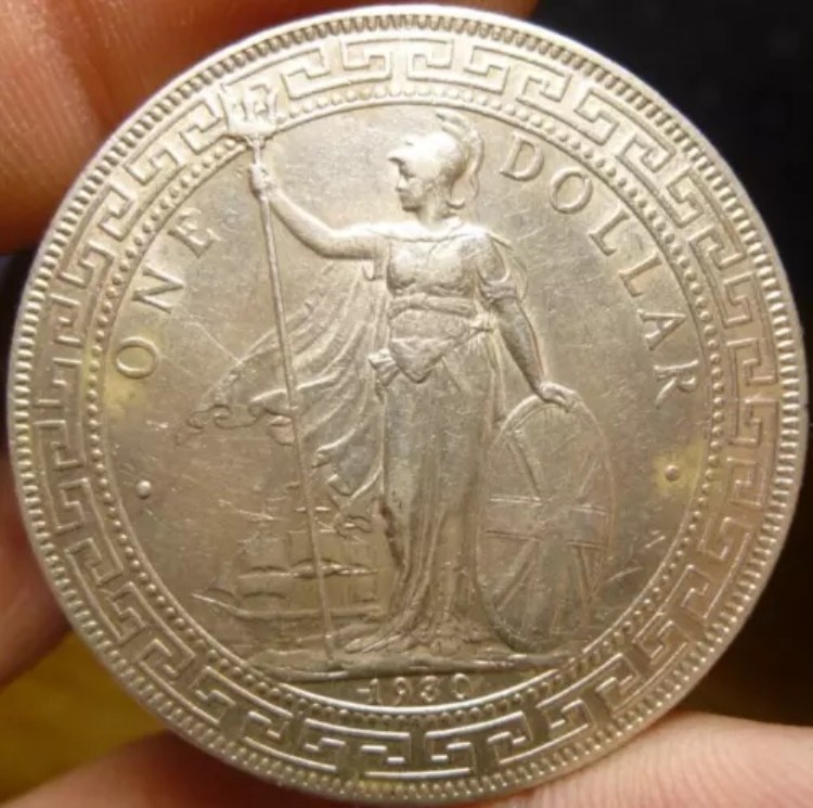 イギリス 1930年 B 1ドル貿易ドル銀貨