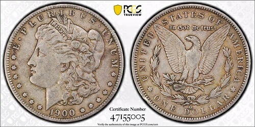 1900-O O/CC PCGS VF30 モルガン銀貨 $1 良品！VF 30 非常に良好な状態