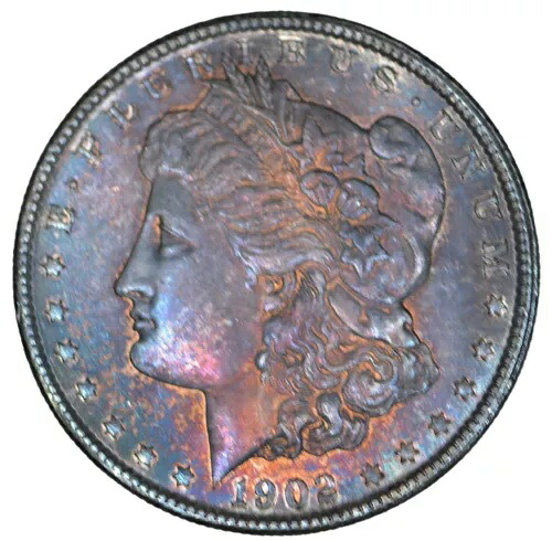 1902-O モルガン銀貨 ~ 未流通 - 良好な色調