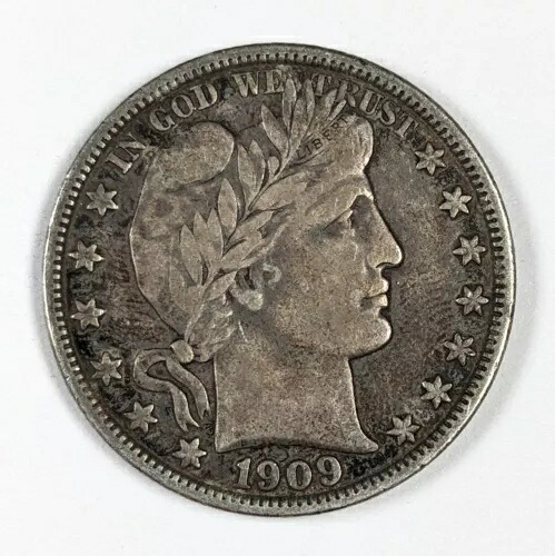 1909 O バーバー シルバー ハーフ ドル VF 105,875円