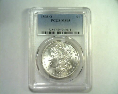 1898-O モーガン シルバードル PCGS MS65 美品 オリジナルコイン ボブズコイン 迅速発送