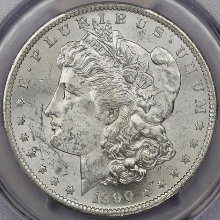 1890-S モルガン銀貨 - PCGS MS 63