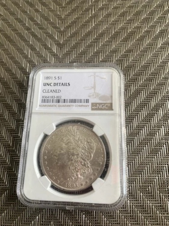 1891年 S Unc 詳細クリーニング済み 非常に美しいコイン