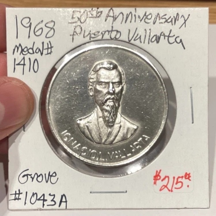 1968年 メキシコ シルバーメダル グローブ 1043a プエルトバジャルタ 希少