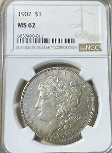 1902年 NGC MS62 モルガン銀貨 105,875円
