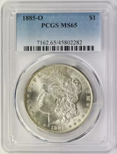 1885-O モルガン銀貨 $1 PCGS MS65
