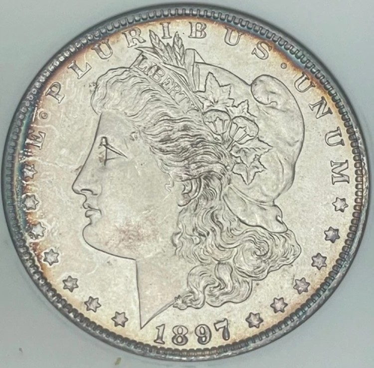 1897年 1ドル モルガン銀貨 ANACS MS64