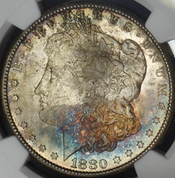 1880-S モルガン銀貨 - NGC MS64 トーン - ?COINGIANTS?