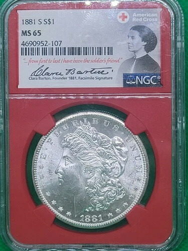1881 S $1 モルガン・ダラー NGC MS65