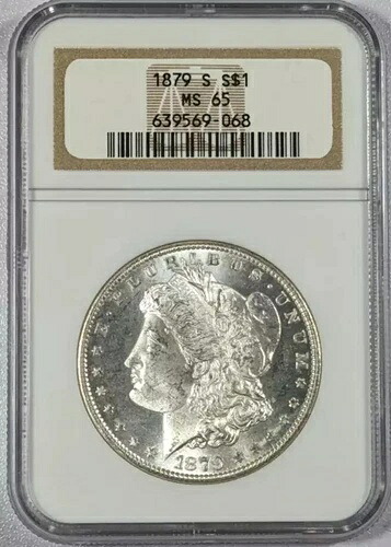 1879年 S モルガン銀貨 NGC MS-65