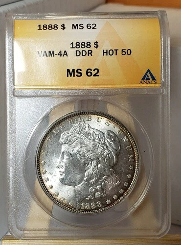 1888-P モーガン ドル VAM 4A!- ANACS MS 62!! -HOT 50 セット!!!