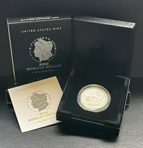 2021-P シルバー モルガン ドル (OGP & COA)