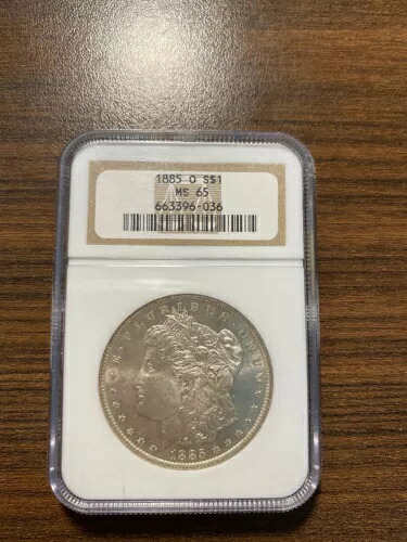1885-O モルガン銀貨 $1 NGC ミントステート 65 MS 65 希少