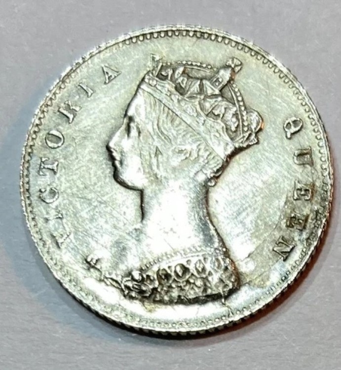 1868年香港銀貨10セント KM# 6.1