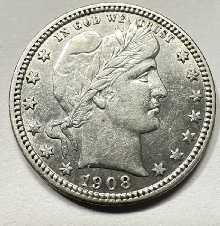 1908-Dバーバー銀貨（未使用）#2984 105,875円