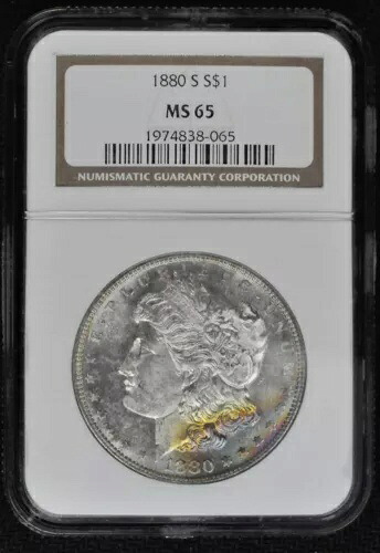 1880年S - モルガン銀貨 - NGC MS65 105,875円