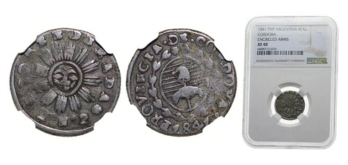 アルゼンチン 1841 PNP 1 リアルシルバー NGC XF 40｜WORLD RESOURCE【KING店】