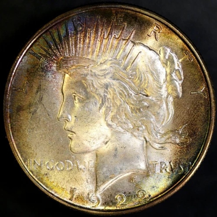 1922年シルバーピースドル、オリジナルコレクションより新品 - ロットAA 2045|WORLD RESOURCE【KING店】